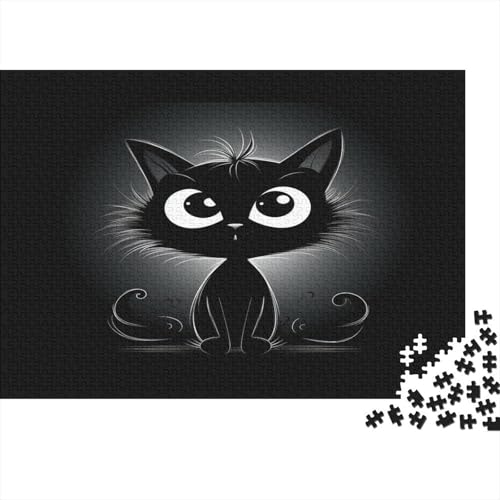 Kat Puzzle 1000 Teile Puzzles Für Erwachsene Lernspiel Herausforderungsspielzeug 1000-teilige Puzzlespiel Für Erwachsene Kinder Puzzel 1000pcs (75x50cm) von BXYAFEKUD