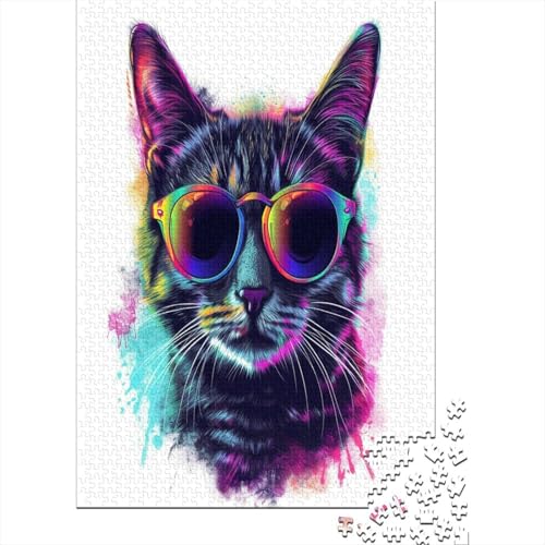 Kat Puzzlespiel 1000 Teile Erwachsene -Puzzle 1000 Stück Spiel Puzzles Für Erwachsene Kinder Puzzle Erwachsenen Puzzlespiel Puzzel 1000pcs (75x50cm) von BXYAFEKUD