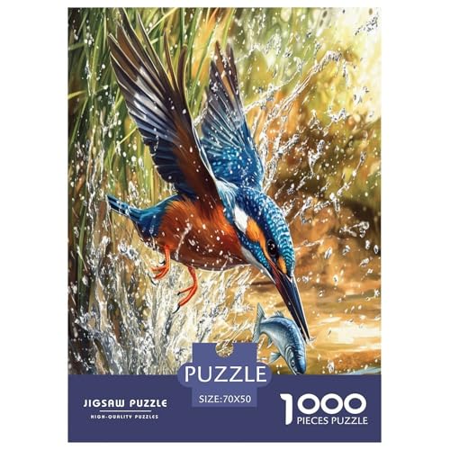 Königfischer Puzzle 1000-teilige Schwer Puzzle Spielzeug Pädagogisches Spiel Impossible Herausforderungsspielzeug Für Erwachsene Und Kinder in Bewährter 70x50cm/1000pcs von BXYAFEKUD
