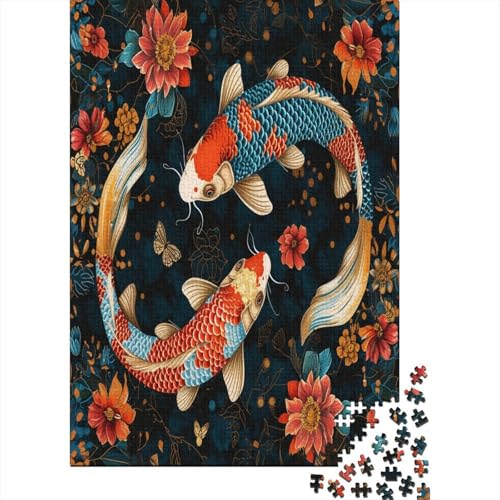 Koi-Karpfen Puzzles1000 Teile, Puzzle Für Erwachsene, GesKükenlichkeitsspiel Für Die Ganze Familie, Klassische Puzzle,Geburtstagsgeschenk Erwachsenen Puzzlespiel Puzzel 1000pcs (75x50cm) von BXYAFEKUD