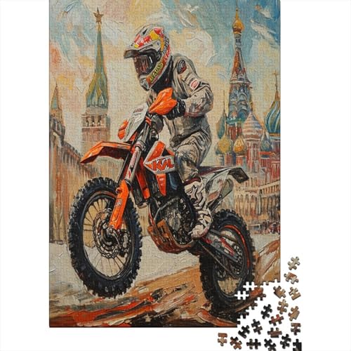Kreuz-Country Motorcycle 1000 Teile, Impossible Puzzle,Geschicklichkeitsspiel Für Die Ganze Familie, Erwachsenenpuzzle Ab 14 Jahren Puzzel 1000pcs (75x50cm) von BXYAFEKUD
