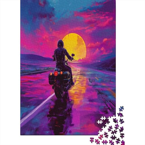 Kreuz-Country Motorcycle Puzzle 1000 Teile,Puzzle Für Erwachsene, Impossible Puzzle,Puzzle Farbenfrohes Legespiel,Geschicklichkeitsspiel Für Die Ganze Familie Puzzel 1000pcs (75x50cm) von BXYAFEKUD