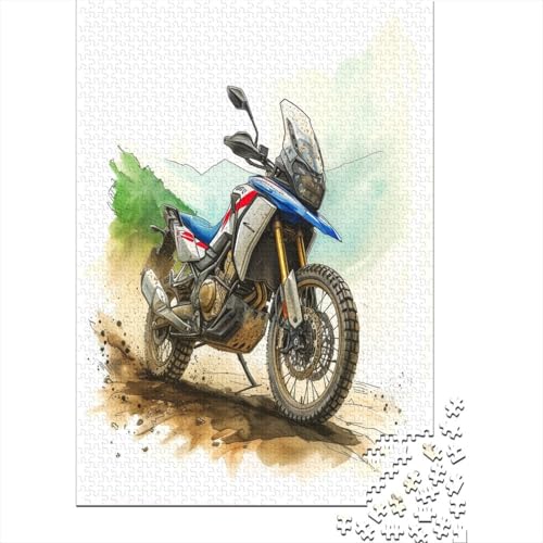 Kreuz-Country Motorcycle Puzzle 1000 Teile,für Erwachsene, Impossible Puzzle,farbenfrohes Legespiel,Geschicklichkeitsspiel Für Die Ganze Familie,Erwachsenenpuzzle Puzzel 1000pcs (75x50cm) von BXYAFEKUD