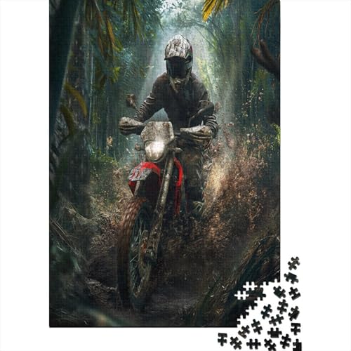 Kreuz-Country Motorcycle Puzzle 1000 Teile Erwachsener Kniffel Spaß Für Die Ganze Familie - Abwechslungsreiche 1000 Puzzleteilige Motive Puzzlespiel Erwachsene, Puzzel 1000pcs (75x50cm) von BXYAFEKUD