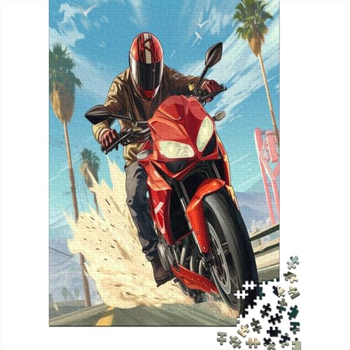 Kreuz-Country Motorcycle Puzzle 1000 Teile Erwachsener Kniffel Spaß Für Die Ganze Familie - Abwechslungsreiche 1000 Puzzleteilige Motive Puzzlespiel Erwachsene, Puzzel 1000pcs (75x50cm) von BXYAFEKUD