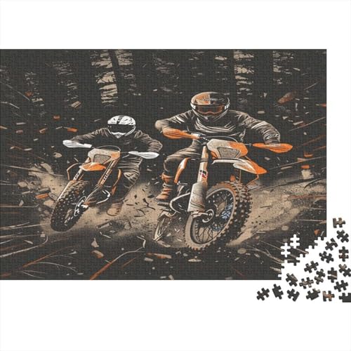 Kreuz-Country Motorcycle Puzzle 1000 Teile Puzzle Für Erwachsene Und Kinder Ab 14 Jahren Puzzel 1000pcs (75x50cm) von BXYAFEKUD