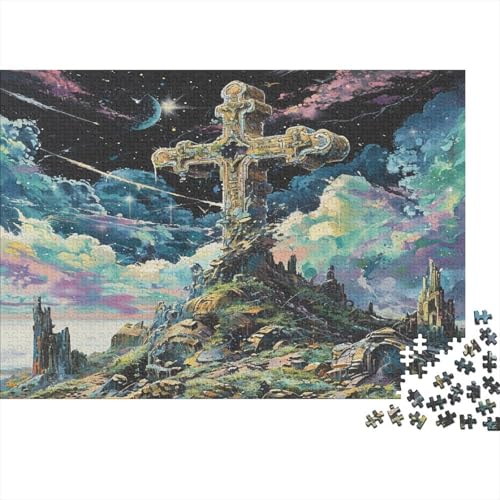 Kreuz Puzzles1000 Teile, Puzzle Für Erwachsene, Geschicklichkeitsspiel Für Die Ganze Familie, Klassische Puzzle,Geburtstagsgeschenk Erwachsenen Puzzlespiel Puzzel 1000pcs (75x50cm) von BXYAFEKUD
