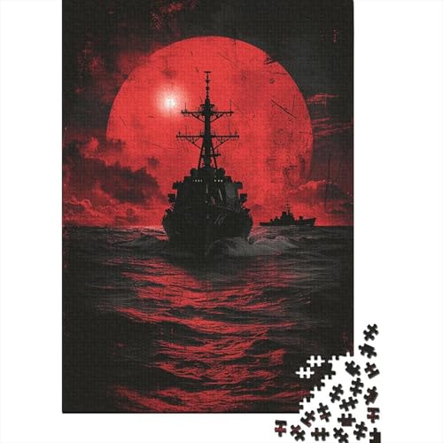 Kriegsschiff Puzzlespiel 1000 Teile Erwachsene -Puzzle 1000 Stück Spiel Puzzles Für Erwachsene Kinder Puzzle Erwachsenen Puzzlespiel Puzzel 1000pcs (75x50cm) von BXYAFEKUD