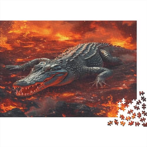 Krokodil Puzzle 1000 Teile Erwachsene Puzzles Für Erwachsene Klassische Puzzles 1000 Teile Erwachsene Puzzlespiel Schwer Pädagogisches Spielzeug Erwachsene Kinder Puzzel 1000pcs (75x50cm) von BXYAFEKUD