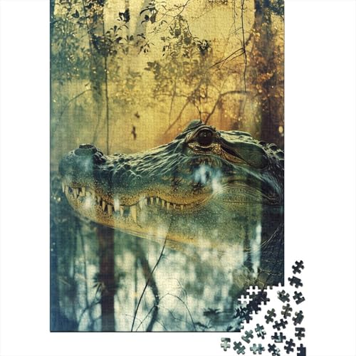 Krokodil Puzzle 1000 Teile Puzzle Für Erwachsene Und Kinder Ab 14 Jahren Puzzel 1000pcs (75x50cm) von BXYAFEKUD