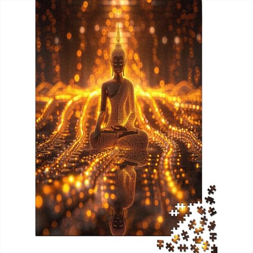 Künstlerische Buddha Statuen 1000 Teile,Impossible Puzzle,Geschicklichkeitsspiel Für Die Ganze Familie, Erwachsenen Puzzlespiel Puzzel 1000pcs (75x50cm) von BXYAFEKUD