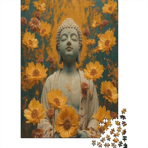 Künstlerische Buddha Statuen Puzzle 1000 Teile Puzzles Für Erwachsene Lernspiel Herausforderungsspielzeug 1000-teilige Puzzlespiel Für Erwachsene Kinder Puzzel 1000pcs (75x50cm) von BXYAFEKUD