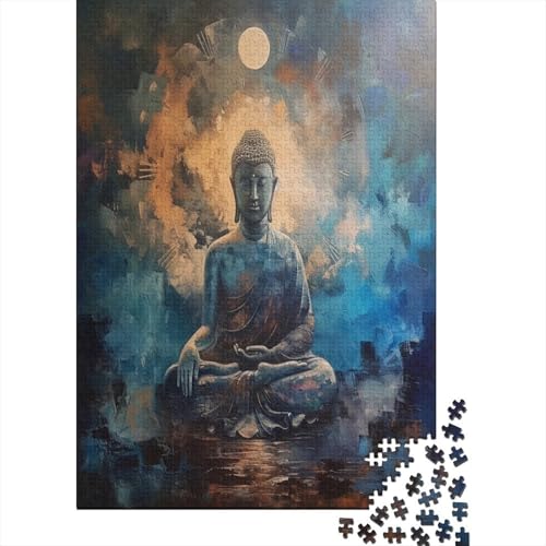Künstlerische Buddha Statuen Puzzle 1000 Teile Puzzles Für Erwachsene Lernspiel Herausforderungsspielzeug 1000-teilige Puzzlespiel Für Erwachsene Kinder Puzzel 1000pcs (75x50cm) von BXYAFEKUD