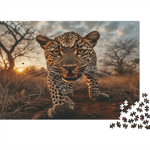 Leopard 1000 Teile, Impossible Puzzle,Geschicklichkeitsspiel Für Die Ganze Familie, Erwachsenenpuzzle Ab 14 Jahren Puzzel 1000pcs (75x50cm) von BXYAFEKUD