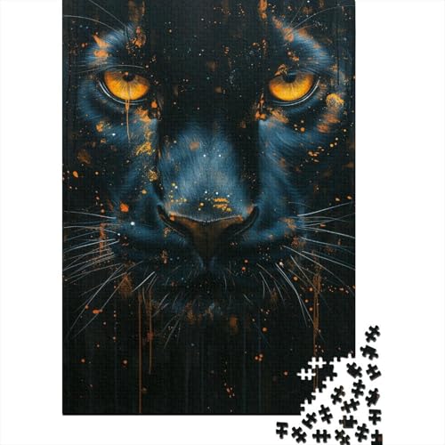 Leopard Puzzle 1000 Teile,Puzzle Für Erwachsene, Impossible Puzzle,Puzzle Farbenfrohes Legespiel,Geschicklichkeitsspiel Für Die Ganze Familie Puzzel 1000pcs (75x50cm) von BXYAFEKUD