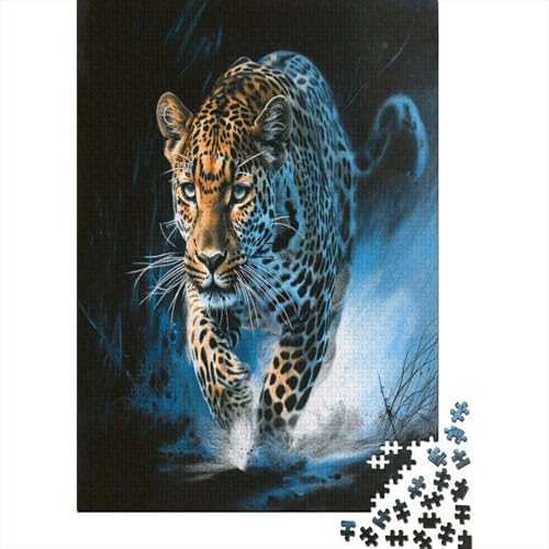 Leopard Puzzlespiel 1000 Teile Jigsaw Puzzle 1000 Puzzle FüR Erwachsene Kinder Senioren Erwachsenen Puzzlespiel Puzzel 1000pcs (75x50cm) von BXYAFEKUD