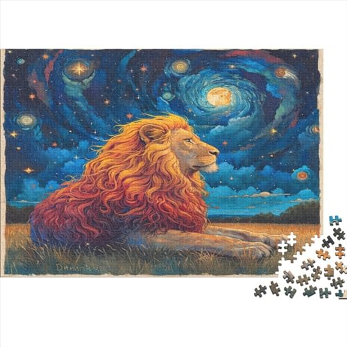 Löwe Puzzle 1000 Teile Puzzle Für Erwachsene Und Kinder Ab 14 Jahren Puzzel 1000pcs (75x50cm) von BXYAFEKUD