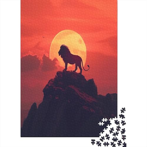 Löwe Puzzle 1000 Teile Puzzles Für Erwachsene Lernspiel Herausforderungsspielzeug 1000-teilige Puzzlespiel Für Erwachsene Kinder Puzzel 1000pcs (75x50cm) von BXYAFEKUD