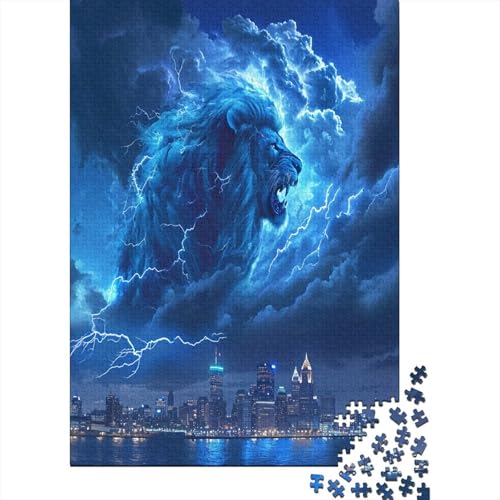 Löwe Puzzle 1000 Teile Puzzles Für Erwachsene Lernspiel Herausforderungsspielzeug 1000-teilige Puzzlespiel Für Erwachsene Kinder Puzzel 1000pcs (75x50cm) von BXYAFEKUD