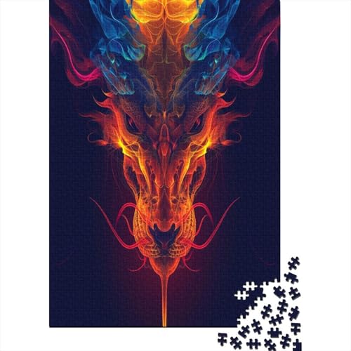 Loong Puzzle 1000 Teile,für Erwachsene, Impossible Puzzle,farbenfrohes Legespiel,Geschicklichkeitsspiel Für Die Ganze Familie,Erwachsenenpuzzle Puzzel 1000pcs (75x50cm) von BXYAFEKUD