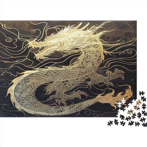 Loong Puzzlespiel 1000 Teile Für Erwachsene, Einzigartige Kunstwerke Und Vorlage - Geburtstagsgeschenk - Spaßige Puzzles Mit Überraschung Von Puzzle in A Bag Puzzel 1000pcs (75x50cm) von BXYAFEKUD