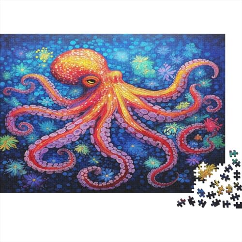 Oktopus Puzzle 1000 Teile Erwachsener Kniffel Spaß Für Die Ganze Familie - Abwechslungsreiche 1000 Puzzleteilige Motive Puzzle Erwachsene, Puzzel 1000pcs (75x50cm) von BXYAFEKUD