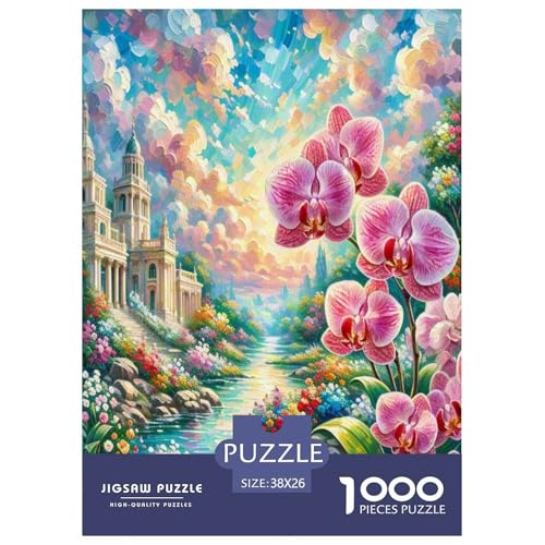 Orchidee Puzzle 1000 Teile Schwer Puzzle Spielzeug Lernspiel Impossible Herausforderung Spielzeug Für Erwachsene Und Kinder in Bewährter 38x26cm/1000pcs von BXYAFEKUD