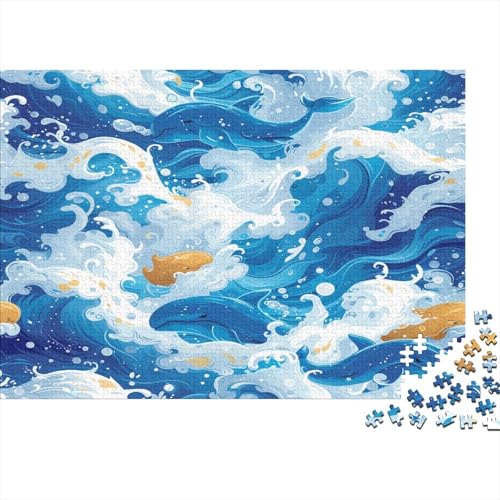 Ozean Wave 1000 Stück Puzzles Für Erwachsene Teenager Stress Abbauen Familien-Puzzlespiel 1000-teiliges Puzzle Kinder Lernspiel Spielzeug Geschenk Puzzel 1000pcs (75x50cm) von BXYAFEKUD