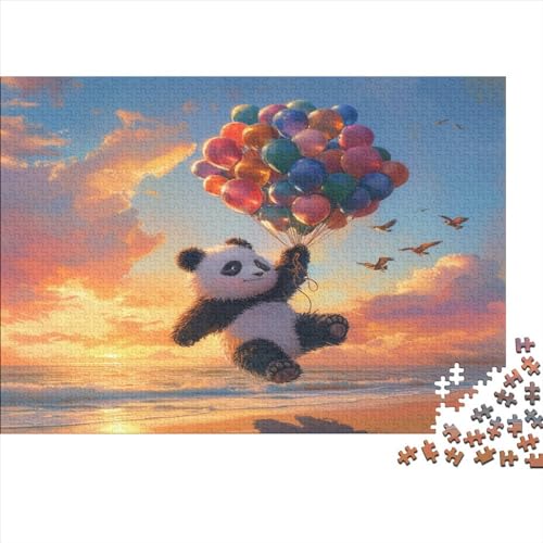 Panda Puzzle 1000 Teile Puzzles Für Erwachsene Lernspiel Herausforderungsspielzeug 1000-teilige Puzzlespiel Für Erwachsene Kinder Puzzel 1000pcs (75x50cm) von BXYAFEKUD