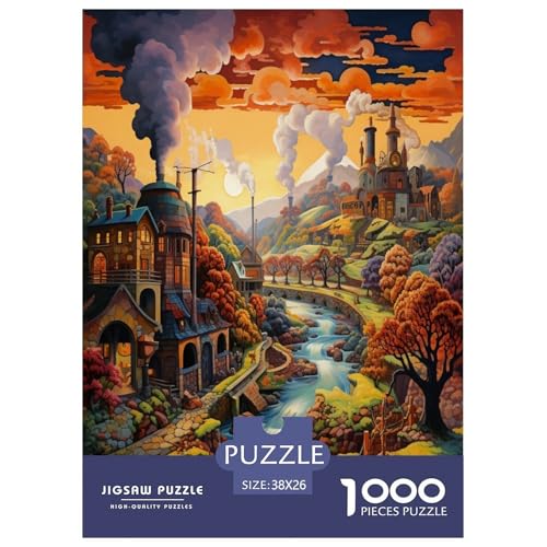 Paradies Puzzle 1000-teilige Schwer Puzzle Spielzeug Pädagogisches Spiel Impossible Herausforderungsspielzeug Für Erwachsene Und Kinder Ab 12 Jahren 38x26cm/1000pcs von BXYAFEKUD