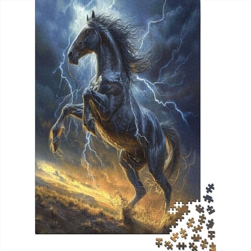 Pferd Puzzle 1000 Teile Puzzles Für Erwachsene Lernspiel Herausforderungsspielzeug 1000-teilige Puzzlespiel Für Erwachsene Kinder Puzzel 1000pcs (75x50cm) von BXYAFEKUD