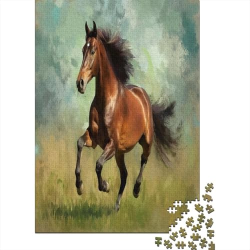 Pferd Puzzle 1000 Teile Puzzles Für Erwachsene Lernspiel Herausforderungsspielzeug 1000-teilige Puzzlespiel Für Erwachsene Kinder Puzzel 1000pcs (75x50cm) von BXYAFEKUD