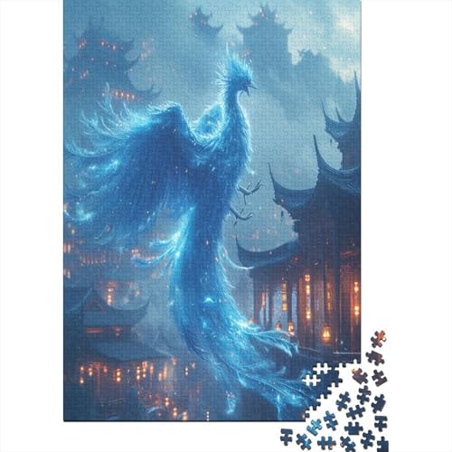 Phoenix Puzzle 1000 Teile Puzzles Für Erwachsene Lernspiel Herausforderungsspielzeug 1000-teilige Puzzlespiel Für Erwachsene Kinder Puzzel 1000pcs (75x50cm) von BXYAFEKUD