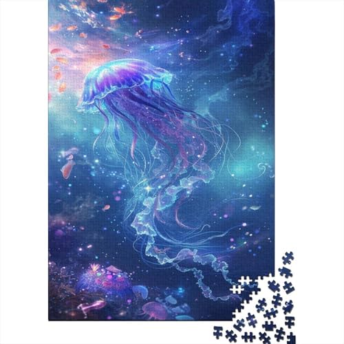 Quallen 1000 Teile,Impossible Puzzle,Geschicklichkeitsspiel Für Die Ganze Familie, Erwachsenen Puzzlespiel Puzzel 1000pcs (75x50cm) von BXYAFEKUD