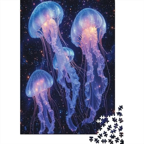 Quallen 1000 Teile Puzzle Für Erwachsene, Hochwertige Recycelbare Materialien Und Druck Puzzlespiel, Familienspiel, Geschenk Für Liebhaber Oder Freunde Puzzel 1000pcs (75x50cm) von BXYAFEKUD