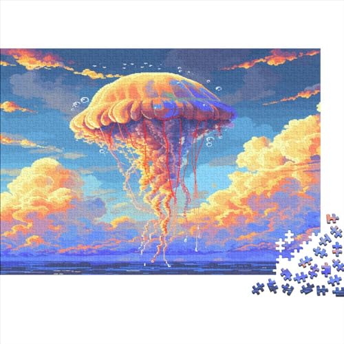 Quallen Puzzle 1000 Teile Erwachsener Kniffel Spaß Für Die Ganze Familie - Abwechslungsreiche 1000 Puzzleteilige Motive Puzzle Erwachsene, Puzzel 1000pcs (75x50cm) von BXYAFEKUD