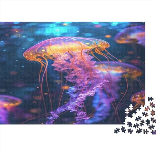Quallen Puzzle 1000 Teile Erwachsener Kniffel Spaß Für Die Ganze Familie - Abwechslungsreiche 1000 Puzzleteilige Motive Puzzle Erwachsene, Puzzel 1000pcs (75x50cm) von BXYAFEKUD