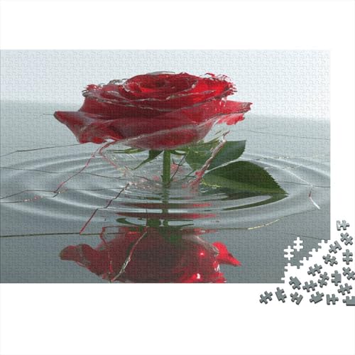 Rose 1000 Stück Puzzles Für Erwachsene Teenager Stress Abbauen Familien-Puzzlespiel 1000-teiliges Puzzle Kinder Lernspiel Spielzeug Geschenk Puzzel 1000pcs (75x50cm) von BXYAFEKUD