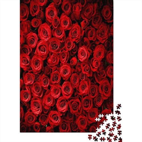 Rose Puzzle 1000 Teile,Puzzlespiel Für Erwachsene,Impossible Puzzle,Puzzle Geschicklichkeitsspiel Für Die Ganze Familie, Geschenke Für Männer/Frauen Erwachsenen Puzzel 1000pcs (75x50cm) von BXYAFEKUD