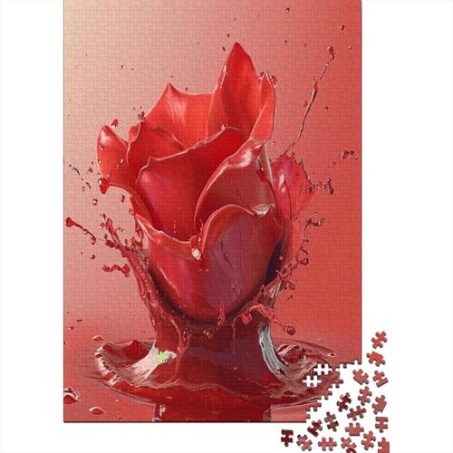 Rose Puzzle 1000 Teile Erwachsene Puzzles Für Erwachsene Klassische Puzzles 1000 Teile Erwachsene Puzzlespiel Schwer Pädagogisches Spielzeug Erwachsene Kinder Puzzel 1000pcs (75x50cm) von BXYAFEKUD