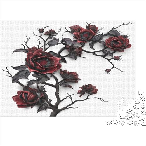 Rose Puzzle 1000 Teile Erwachsener Kniffel Spaß Für Die Ganze Familie - Abwechslungsreiche 1000 Puzzleteilige Motive Puzzle Erwachsene, Puzzel 1000pcs (75x50cm) von BXYAFEKUD