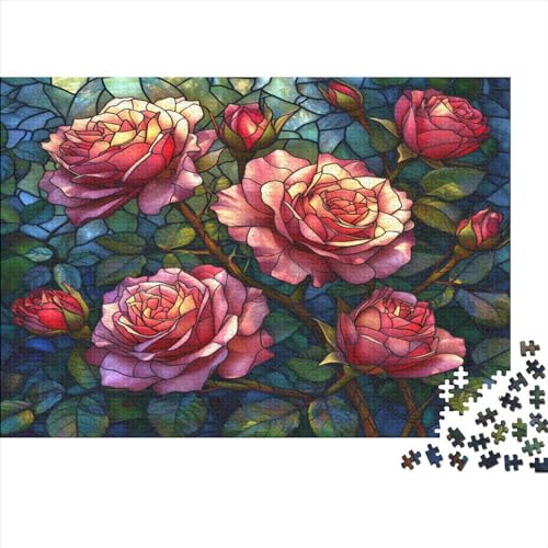 Rose Puzzle 1000 Teile Erwachsener Kniffel Spaß Für Die Ganze Familie - Abwechslungsreiche 1000 Puzzleteilige Motive Puzzlespiel Erwachsene, Puzzel 1000pcs (75x50cm) von BXYAFEKUD