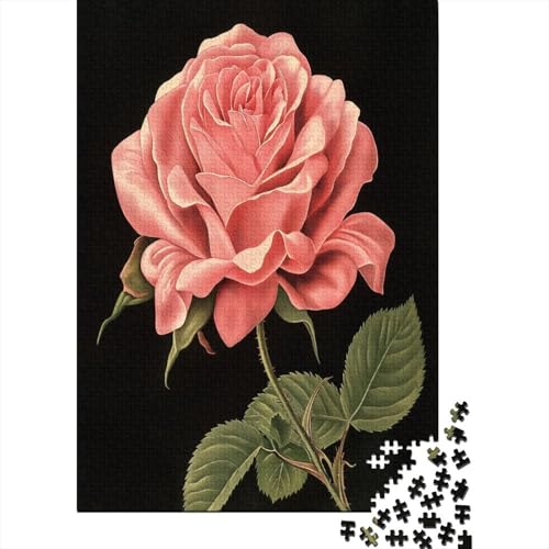 Rose Puzzle 1000 Teile Puzzles Für Erwachsene Lernspiel Herausforderungsspielzeug 1000-teilige Puzzlespiel Für Erwachsene Kinder Puzzel 1000pcs (75x50cm) von BXYAFEKUD