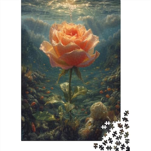 Rose Puzzlespiel 1000 Teile Jigsaw Puzzle 1000 Puzzle FüR Erwachsene Kinder Senioren Erwachsenen Puzzlespiel Puzzel 1000pcs (75x50cm) von BXYAFEKUD