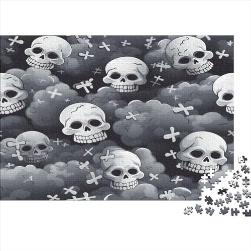 Schädel 1000 Stück Puzzles Für Erwachsene Teenager Stress Abbauen Familien-Puzzlespiel Mit Poster in 1000-teiliges Puzzle Kinder Lernspiel Spielzeug Geschenk Puzzel 1000pcs (75x50cm) von BXYAFEKUD