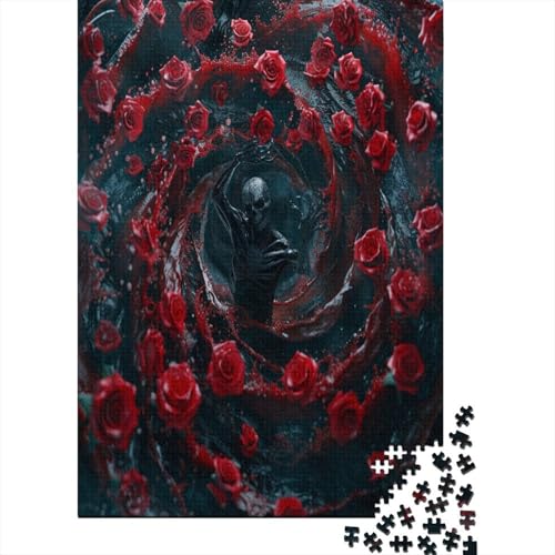 Schädel Puzzle 1000 Teile,Puzzlespiel Für Erwachsene,Impossible Puzzle,Puzzle Geschicklichkeitsspiel Für Die Ganze Familie, Geschenke Für Männer/Frauen Erwachsenen Puzzel 1000pcs (75x50cm) von BXYAFEKUD