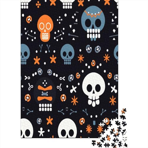 Schädel Puzzle 1000 Teile Für Erwachsene Und Kinder Ab 14 Jahren Für Stressabbauer Puzzel 1000pcs (75x50cm) von BXYAFEKUD