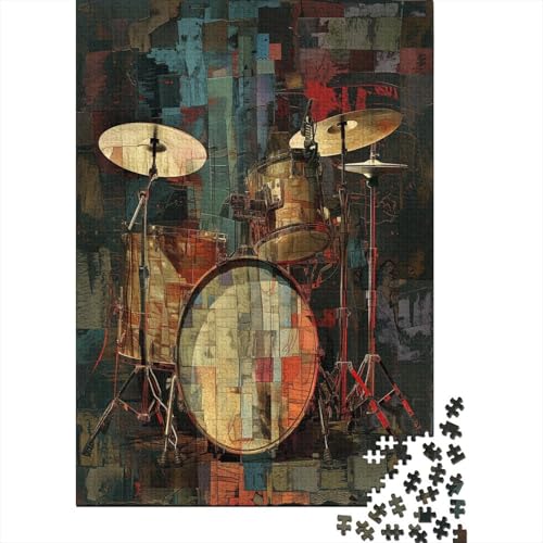 Schlagzeug Puzzles1000 Teile, Puzzle Für Erwachsene, Geschicklichkeitsspiel Für Die Ganze Familie, Klassische Puzzle,Geburtstagsgeschenk Erwachsenen Puzzlespiel Puzzel 1000pcs (75x50cm) von BXYAFEKUD