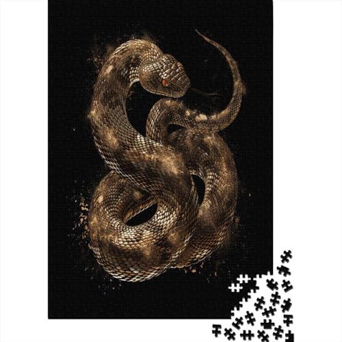 Schlange 1000 Teile,Impossible Puzzle,Geschicklichkeitsspiel Für Die Ganze Familie, Erwachsenen Puzzlespiel Puzzel 1000pcs (75x50cm) von BXYAFEKUD