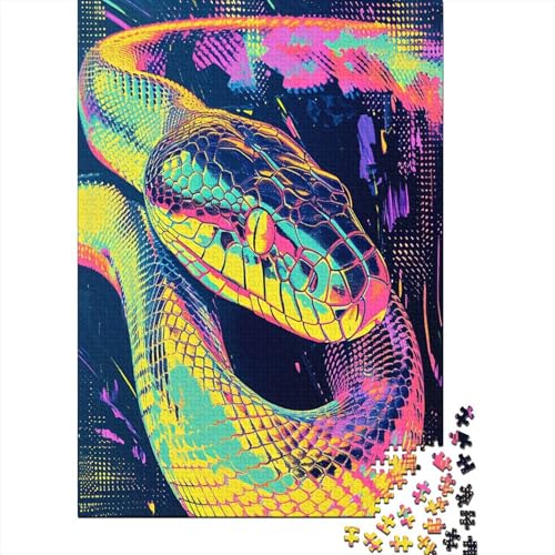 Schlange Puzzle 1000 Teile Erwachsener Kniffel Spaß Für Die Ganze Familie - Abwechslungsreiche 1000 Puzzleteilige Motive Puzzlespiel Erwachsene, Puzzel 1000pcs (75x50cm) von BXYAFEKUD